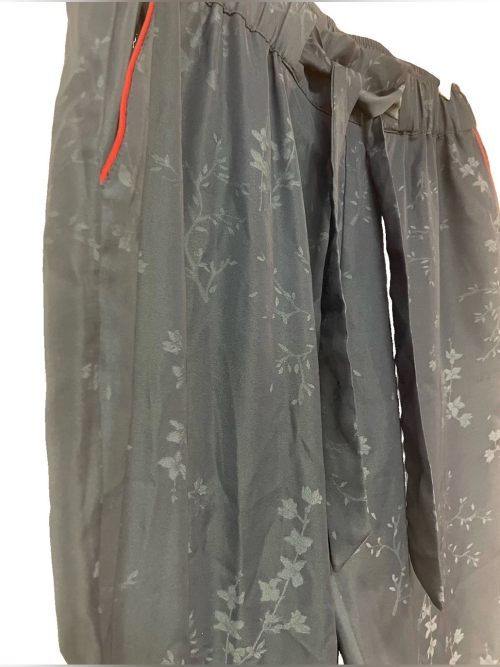Soma Satin Lounge Sleep Pants Cropped with pockets Teal Green Size M - Picture 5 of 8